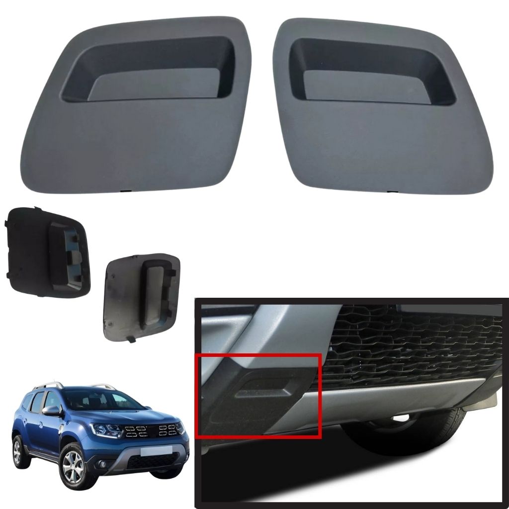 Dacia Duster 2010-2017 Ön Tampon Çeki Demir Kapağı Siyah